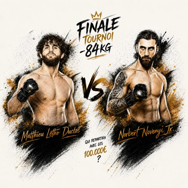 𝑸𝒖𝒊 𝒓𝒆𝒑𝒂𝒓𝒕𝒊𝒓𝒂 𝒂𝒗𝒆𝒄 𝒍𝒆𝒔 𝟏𝟎𝟎.𝟎𝟎𝟎€ ? 🤔

🚨 La grande finale du tournoi à 100.000€ des -84 kg aura lieu le 12 juin à la LDLC Arena de Lyon, devant 12.000 personnes !

Matthieu Letho Duclos VS Norbert Novenyi Jr. 🏆

D’un côté, le champion des -84 kg, Matthieu Letho Duclos : invaincu chez Hexagone MMA, auteur de multiples défenses de titre, vainqueur à Paris en demi-finale.

De l’autre, la star internationale Norbert Novenyi Jr. : venu pour dominer le tournoi et éliminer tous les Français, après une performance impressionnante à Nantes en demi-finale.

La finale aura lieu sur la même carte que #PaulDenaVSAnzor ! 🔥

🎟️ Le 12 juin à Lyon sera la plus grosse soirée de MMA en France devant 12.000 personnes, prenez vos places ! 
(Lien en bio du profil)

#HEXAGONEMMA #HXMMA #MMAFrance #Lyon
