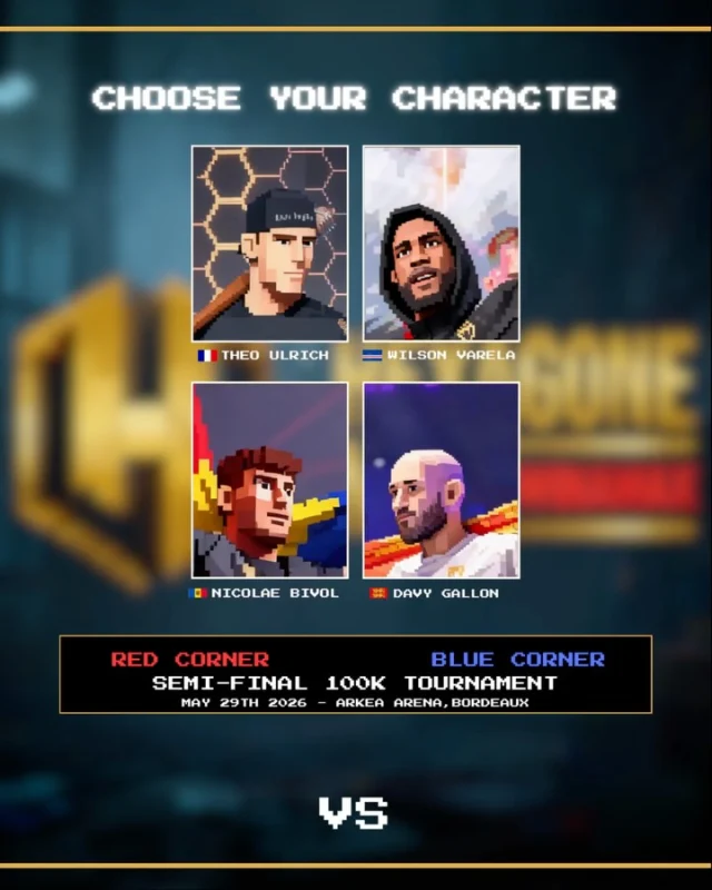 🎮 CHOOSE YOUR CHARACTER 

Le 29 mai à l’Arkéa Arena de Bordeaux, retrouvez les deux demi-finales du tournoi à 100 000 € des -70 kg ! 🏆

Wilson Varela VS Davy Gallon 🥊
Théo Ulrich VS Nicolae Bivol 🥊

Lesquels de ces quatre combattants s’affronteront lors de la grande finale ? 🔥

On attend vos pronostics dans les commentaires ! 👇 

🎟️ Venez vivre ce show exceptionnel à Bordeaux le 29 mai. Prenez vos places dès maintenant ! 
(Lien en bio du profil) 

#HexagoneMMA #MMA #Bordeaux #SportFrance