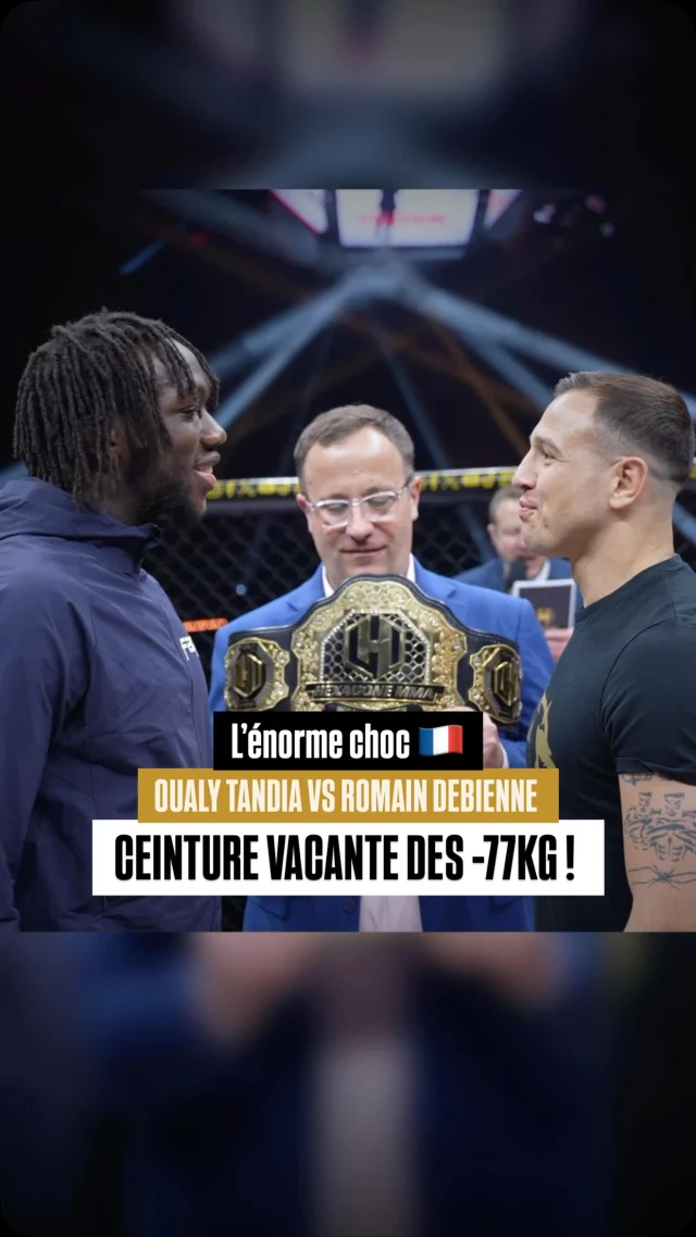 ON VA ENFIN SAVOIR ! 👀

Oualy Tandia, champion des -77 kg ou première défaite face au redoutable Romain Debienne ? 🤔

Le 29 mai prochain à l’Arkea Arena de Bordeaux, le nouveau choc français de Hexagone MMA pour la ceinture des -77 kg. 🏅

Après avoir réclamé tous les noms les plus dangereux du pays, le phénomène provocateur Oualy Tandia affronte l’un des noms du MMA français, passé par le Bellator, le KSW ou encore le PFL : le brutal et dangereux Romain Debienne, qui veut devenir le premier à le faire tomber.

🎟️ Ne loupez pas le plus grand Hexagone MMA de l’histoire, prenez vos places !
(Lien en bio du profil)

#HEXAGONEMMA #HXMMA #MMA #Bordeaux