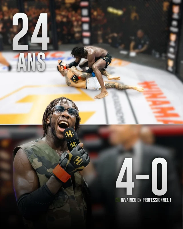 UN COMBAT À ENJEUX POUR #HXMMA44 ! 🔥

Oualy Tandia conservera-t-il son invincibilité après 4 victoires consécutives, ou connaîtra-t-il sa première défaite ?

Romain Debienne comptabilise 8 finishs en 12 victoires… Signera-t-il encore un énorme finish ?

Ils s’affrontent ce vendredi à l’Arkéa Arena de Bordeaux pour la ceinture vacante des -77 kg ! 🏅

🎟️ Venez assister à ce combat de titre en direct, prenez vos places ! (Lien en bio du profil)

#HEXAGONEMMA #HXMMA44 #MMA #Bordeaux