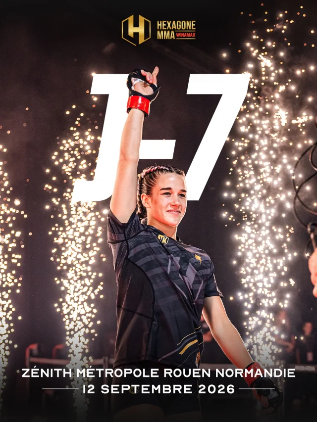 🔥 J-7 AVANT LE PREMIER HEXAGONE MMA EN NORMANDIE !

Le 12 septembre, le Zénith de Rouen accueillera une soirée qui s’annonce exceptionnelle 🚨

- Anzor, nouvelle star de la région, sera en tête d’affiche face au redoutable Serbe Bozidar Trivunović. 

- Pour son retour en France, l’ancien combattant de l’UFC « The Black Samouraï » Alan Baudot sera opposé au « Blackrock » Lamine Sene.

- Souhil Arezki, l’un des grands espoirs du MMA français, tentera de poursuivre son ascension face au spécialiste de la soumission Zelimkhan Umarov.

- La talentueuse Veronika Zajicová, qui avait fini son adversaire avec une soumission impressionnante à Lyon, revient face à Laetitia Gallardo.

🗓️ Rendez-vous le 12 septembre au Zénith de Rouen !
🎫 La billetterie est ouverte, prenez vos places dès maintenant.
(Lien en bio du profil) 

#HexagoneMMA #HXMMA #MMA #Rouen